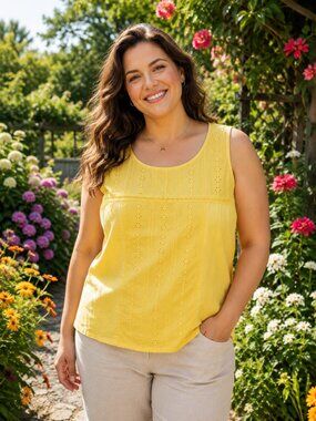 Rafaella Sleeveless Top Cotton Blend Size XXL